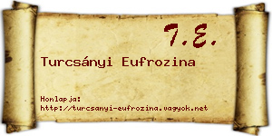 Turcsányi Eufrozina névjegykártya